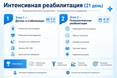 Реабилитация за 21 день в Алапаевске
